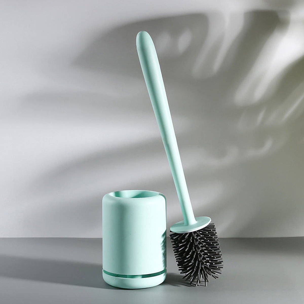 Silikon-toilettenbürste, Silikon-toilettenbürste Mit Schnelltrocknendem Halter-set, Wand- Und Stand-toilettenbürste Für Badezimmer (gemüse)