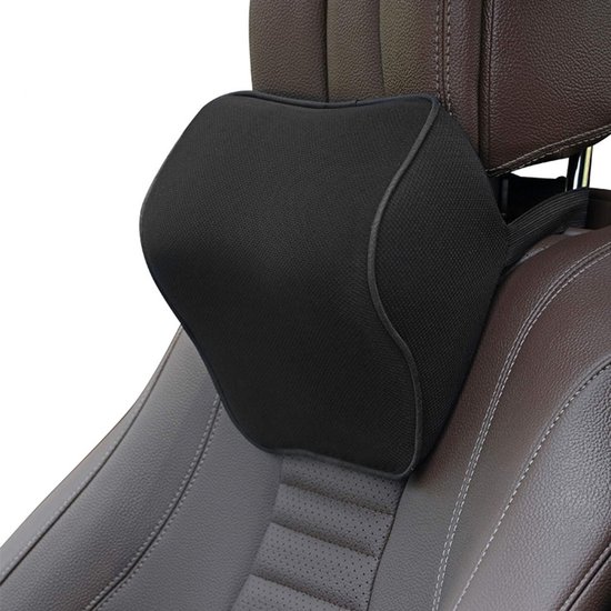 Nackenstütze Fürs Auto Nackenstützkissen Aus Memory Schaum Autositzkissen Schwarz