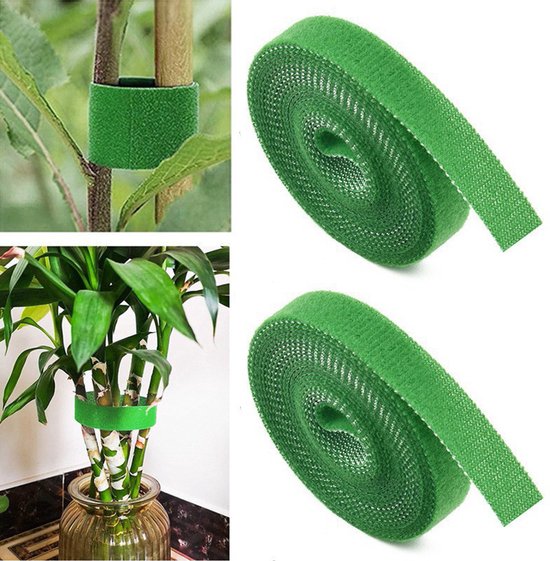 2 Teiliges Rankband Für Kletterpflanzen Pflanzenstützbänder Gartenbinder Klettbinder Selbstklebende Pflanzenbinder Blumenbinder 0,1 X 500 Cm Für