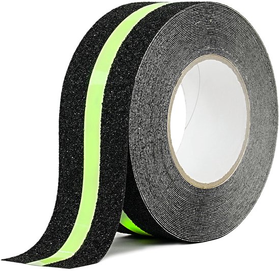 1 Rolle Im Dunkeln Leuchtendes, Rutschfestes Treppenband, Für Treppen Und Trittstufen Im Innen Und Außenbereich, Mattschwarz, 5 M X 5 Cm