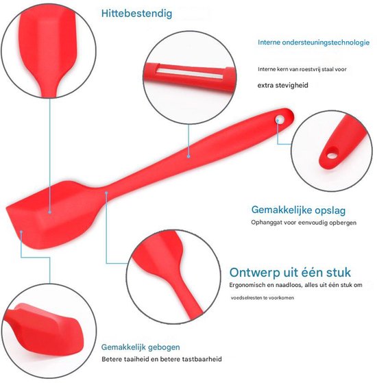 1 Silikonspatel Hitzebeständiger Küchenspatel Antihaftbeschichteter Backspatel Zum Kochen Und Backen Hochtemperaturbeständiger Spatel Multifunkti