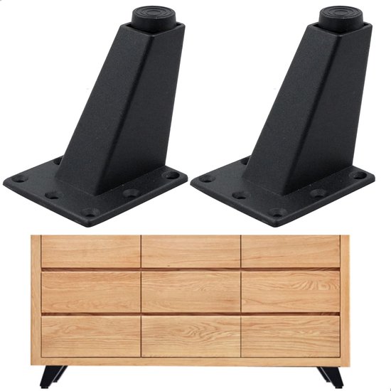 Möbel Und Sofafüße Für Schränke, Couchtische, Tv Möbel Und Andere Möbel Höhenverstellbar 4er Set (8 X 7 X 6,3 Cm) Robust, Langlebig Und Hochbelas