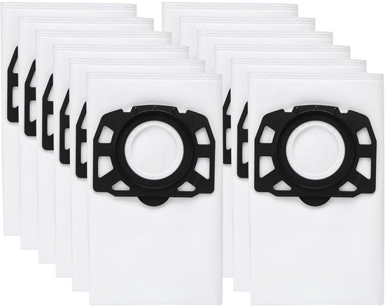 12er Pack Kfi 487 Filterbeutel Zubehör Für Kärcher Wd4, Wd5, Wd6, Mv4, Mv5, Mv6, Wd4.000…wd5.999, 2.863 006.0 Weiß