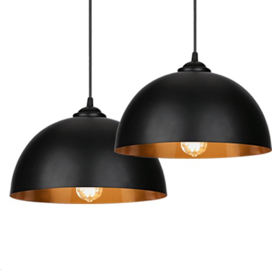 2x Pendelleuchten, Industrie Stil, Für Wohnzimmer, Esszimmer, Schlafzimmer E27 Fassung, Kupfer, Industrie Stil, Tischleuchte, Deckenleuchte Aus M