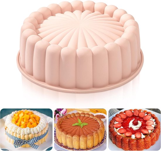 Backform Runde Backform Kuchenform Für Verschiedene Kuchen 20 Cm (8 Zoll) Silikon Rosa