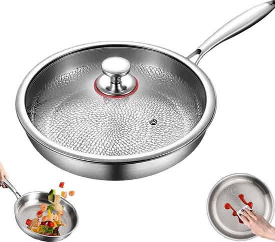 Titan Bratpfanne Titan Antihaft Bratpfanne Gleichmäßige Wärmeleitung Und Kratzfestigkeit Hitzebeständig Unbeschichtetes Kochgeschirr, Für Die Mei