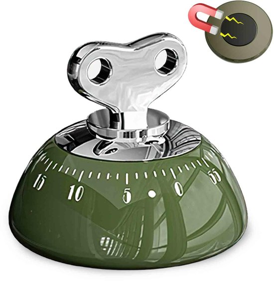 Mechanischer 60 Minuten Timer Küchentimer Mechanischer Timer Batterien Nicht Erforderlich Mit Lautem Alarm Und Starker Magnetischer Rückseite Zum