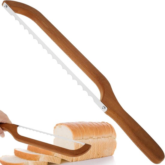 Brotmesser Brotschneider Extra Scharfes Brotmesser Aus Edelstahl Holzgriff Professionelles Küchenmesser Backwerkzeug Für Brot Und Bagels