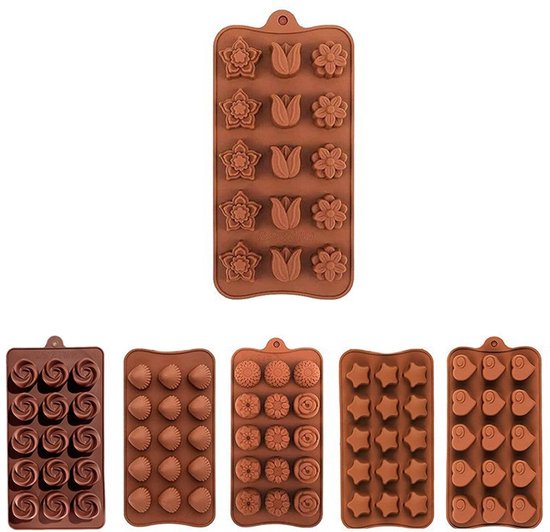 6 Teiliges Silikonformen Set Silikon Pralinenformen 3d Pralinenformen Backformen Antihaftbeschichtung Backutensilien Schokoladenformen Silikon Ba