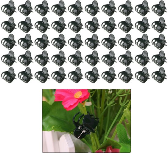 50 Pflanzenclips Pflanzenstützclips Kletterpflanzenclips Blumenclips Befestigungsmaterial Für Kletterpflanzen Zur Unterstützung Von Tomaten, Orch