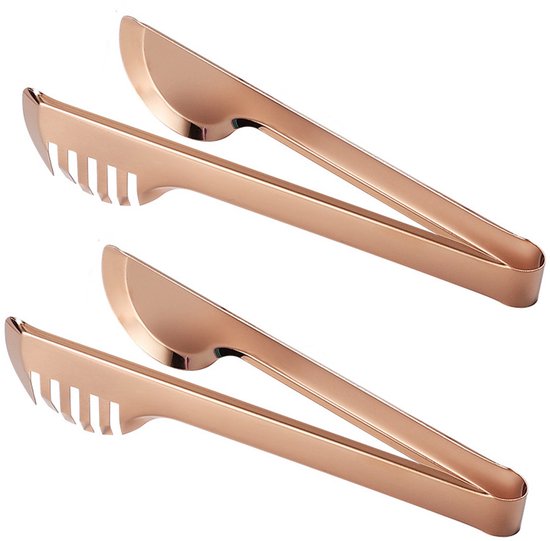 2 Teilige Pastazange Aus Edelstahl Grillzange Salatzange Aus Edelstahl Brotzange Multifunktionale Küchenzange Rutschfest Und Griffig Zum Kochen,