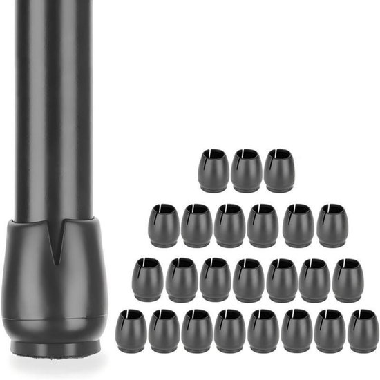 Stuhlbeinschoner 24 Stück Größe M 25,6 X 24,6 Mm Tischbeinschoner Strapazierfähige Hockerbezüge Stuhlbeinschoner Tischbeinschoner Antirutschpads