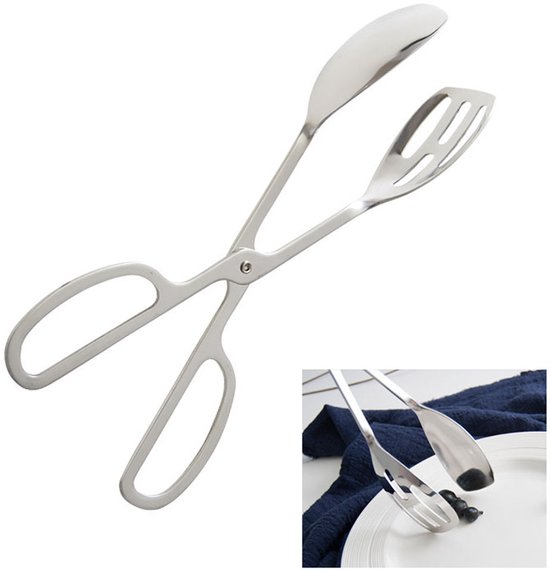Küchenzange Salatzange Edelstahl Salatzange Kleine Servierzange Multifunktionale Küchenzange Zum Kochen, Grillen, Für Buffets, Partys Und Zum Bac