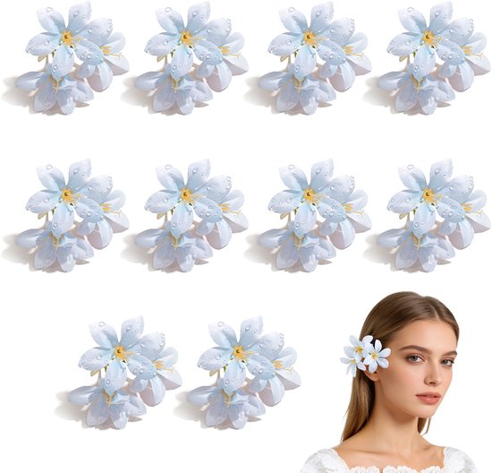 10er Pack Künstliche Lilien Kunstblumen, Seidenblumen, Realistische Dreiblättrige „tautropfenlilien“ Für Hochzeiten Realistische Lilienköpfe Für