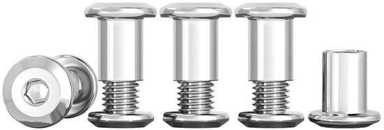 10 Verbindungsschrauben S M4x4 Mm Verbindungsschrauben Und Muttern Aus Edelstahl 304 Abgeschrägte Möbelverbindungsschrauben Mit Innensechskant Ge