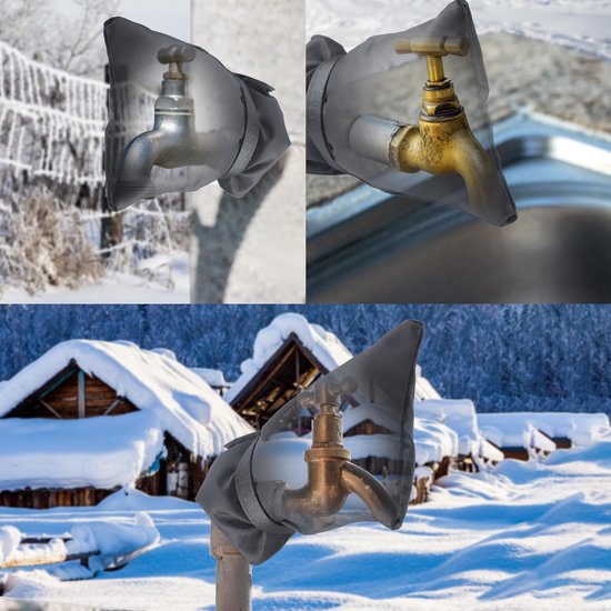 2 Teiliger Frostschutz Für Außenwasserhähne Isolierhülle Aus Baumwolle Frostbeständige Schläuche Selbstklebende Bänder Einfache Montage Und Demon