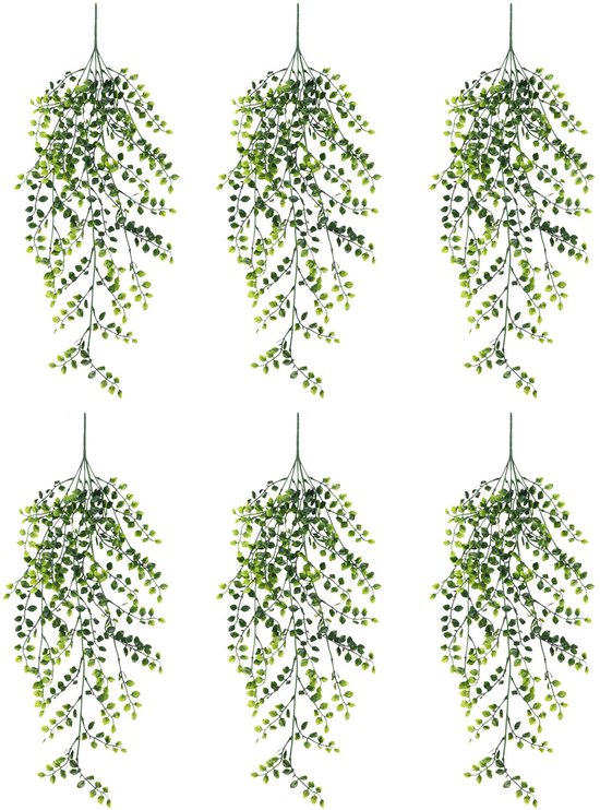Künstliche, Fünfzackige Hängepflanze (6 Teilig) Rattan Imitation Künstliche Hängepflanze Grüne Ranken Kunststoffpflanze Pflanzendekoration Für Zu