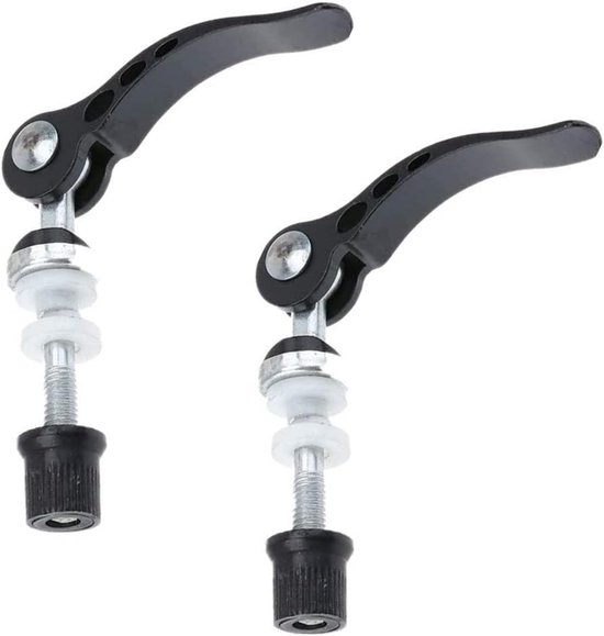 Sattelstützenklemme, Schnellspanner Für Fahrradsattelstützen Und Falträder, 2-teiliges Set Aus Aluminium, Inklusive Werkzeug Für Gabelschrauben, Schwarz