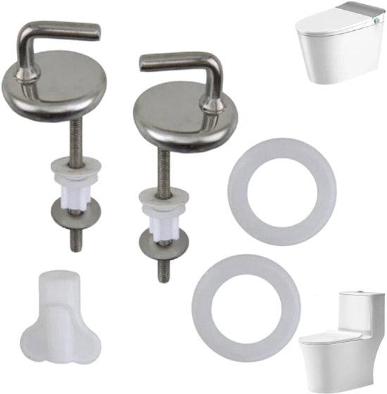 2 Stück Wc Sitzscharniere Aus Edelstahl Wc Zubehör Inklusive Schrauben Wc Sitzring Zubehör Einfache Und Schnelle Montage 90 X 40 Mm Passend Für D