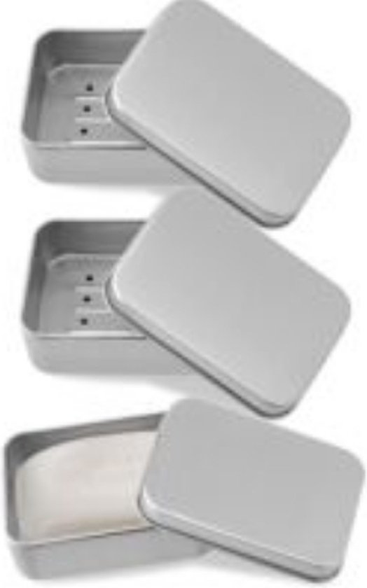 3 Teilig Seifenbox Mit Deckel Seifenschale Seifenhalter Schutzhülle Und Reisedose Seifenkiste Seifendose Aluminium Reise Toilettenartikel Badezim