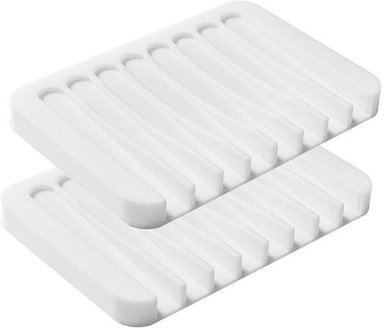 2 Teiliges Seifenschalen Set Silikon Seifenschale Rutschfeste Seifenschale Seifenschale Mit Abfluss Für Schwämme, Reinigungsbälle, Spülbürsten, G