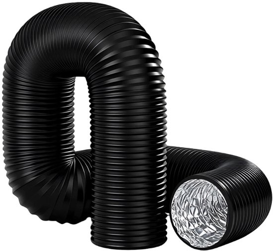 Hitzebeständiger Abluftschlauch Für Dunstabzugshauben 80 Mm X 6 Meter Schwarz
