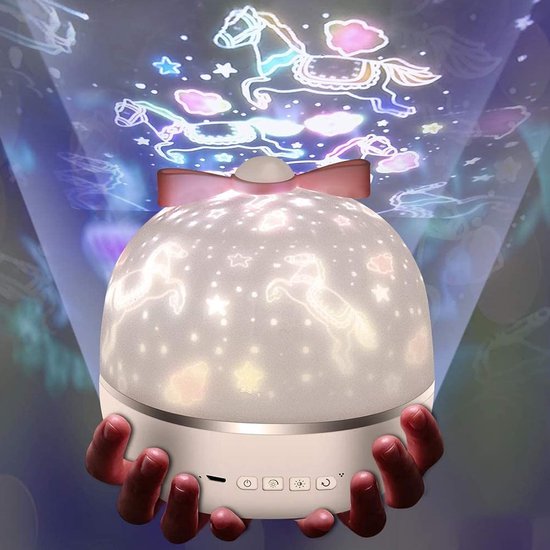 Sternenhimmel Projektorlampe, 360° Drehbar, 6 Verschiedene Projektionsfilme, Led Nachtlicht Für Babys, Usb Ladefunktion, Sternenlichtprojektor Fü