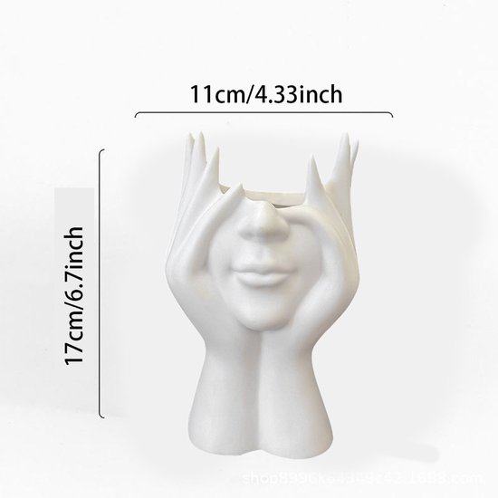 Multifunktionaler Stiftehalter Keramikvase Für Regal Oder Schreibtisch Make Up Pinselhalter Bürobedarf Für Zuhause, Büro Und Galerie Weiß