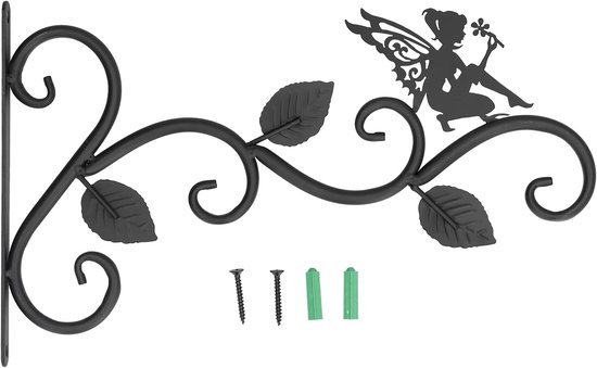 Ejoyous Wandpflanzenhalter, Hängekorbhalter, Wandpflanzenhalterung, Blumenhalter Aus Gusseisen, Blumenhalter Aus Metall, Für Vogelfutterhäuser Im