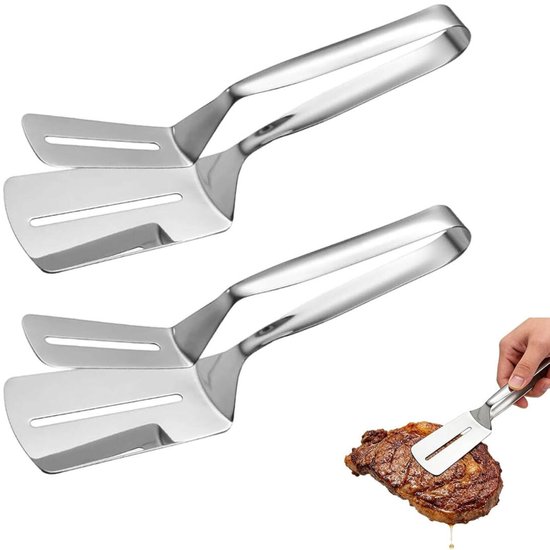 Fleischzange Küchenzange 2 Teilig Servierzange Fischzange Grillzange Bbq Zange Barbecue Zange Edelstahl Grillzubehör Küchenutensilien 26 Cm