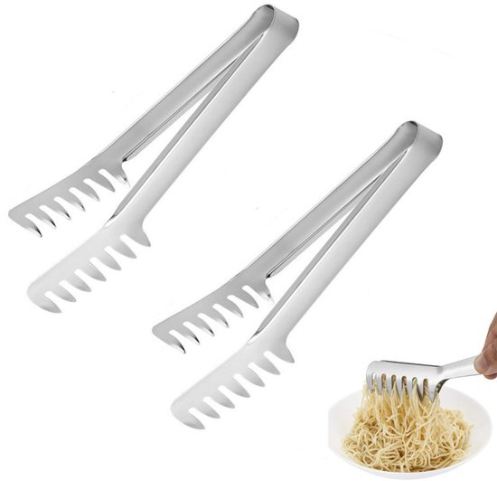 2 Teilige Pastazange Pastazange Mit Langem Griff Pastazange Aus Edelstahl Mit Langem Griff Gezahnte Spitze Küchenhelfer Leicht Zu Reinigen Für Br