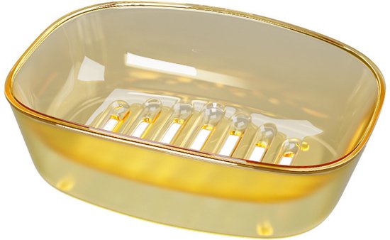 Seifenschale Mit Abfluss Feuchtigkeitsbeständige Seife Doppellagiges Design Abfluss Leicht Zu Reinigen Wellenrille Für Bad Und Küche Gelb