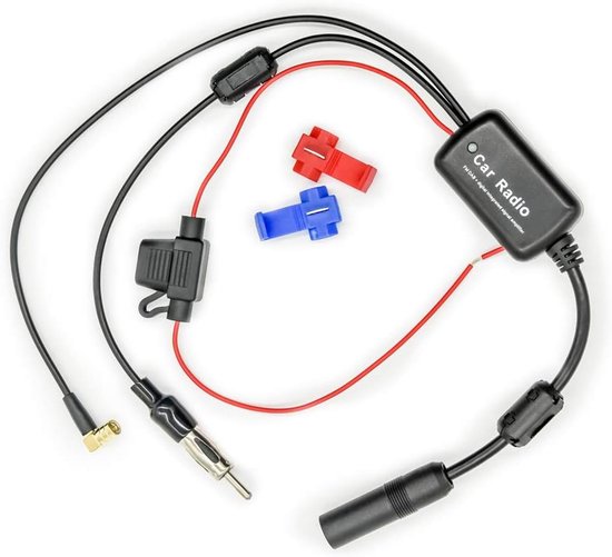 Kfz Antennenverstärker Fm/am Dab Dab+ Smb Buchse Auf Din Stecker