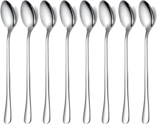 【produktparameter】: 8 Teiliges Set Moderner, Robuster Und Hochwertiger Langstiellöffel. Für Besondere Anlässe, Partys, Geburtstage, Hochzeiten Us