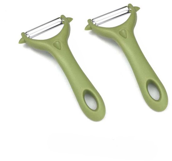 2 X Universal Sparschäler, Gemüseschäler Aus Edelstahl, Manueller Kartoffelschäler, Ergonomischer Griff, Küchenmesser Zum Schälen Von Gemüse Und