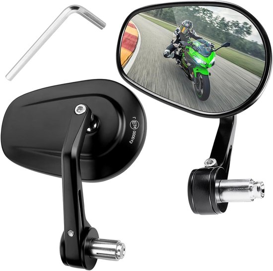 Seitenspiegel Motorradspiegel Universal Rollerspiegel Lenkerspiegel 360° Drehbar Für Roller Und Mopeds 2 Stück Schwarz
