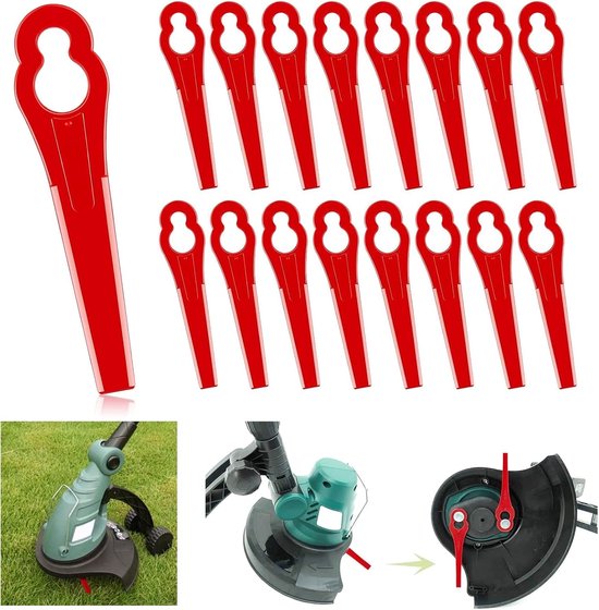 100 Ersatzklingen Aus Kunststoff Für Trimmer, Rasenmäher, Garten Und Rasen