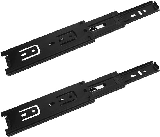 2 Schubladenschienen, 150 Mm Schubladenschienen, 3 Teilige Teleskopschienen, Vollauszugsschienen, Seitenmontage, Robuste Tragfähigkeit Von 45 Kg