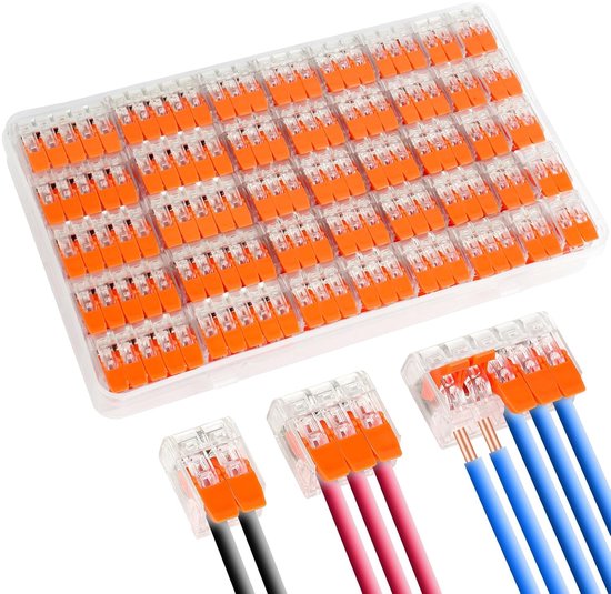 Hebel Drahtverbinder 55 Stück 2/3/5 Port Kompakte Kabelverbinder Flammhemmend Pa/pc Für Elektrische Installationen