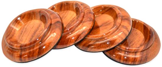 4 Fußstützen, Möbelbeinschoner, Passend Möbelarten. Holzmaserung, 10 X 2,2 Cm