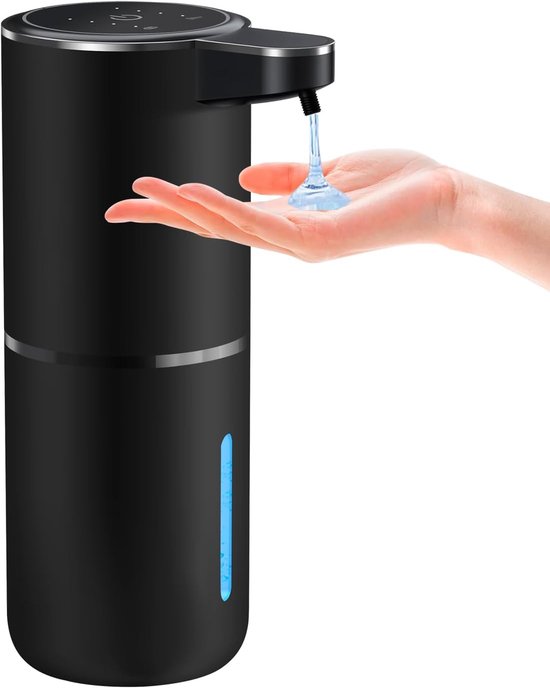 Automatischer Flüssigseifenspender Mit 4 Dosierstufen, Wiederaufladbar Mit Usb C Anschluss, Berührungsloser 380 Ml Seifenspender Für Hände Und Ge