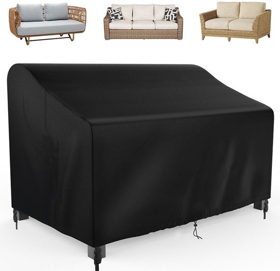 Gartenbank Überzug, 210d Strapazierfähige 4 Sitzer Gartenbank Überzugshaube Mit Belüftungsöffnungen, Wetterfest, 190 X 66 X 89 Cm (74 X 26 X 35 Z