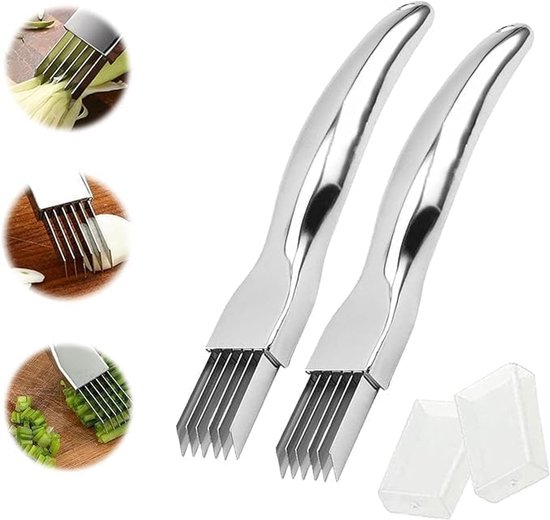 Schäler Shred Silk The Knife 2024 Neuer Frühlingszwiebelschneider, Edelstahl, Zwiebelmesser, Zwiebelschneider, Obst, Gemüse, Lebensmittel, Knobla