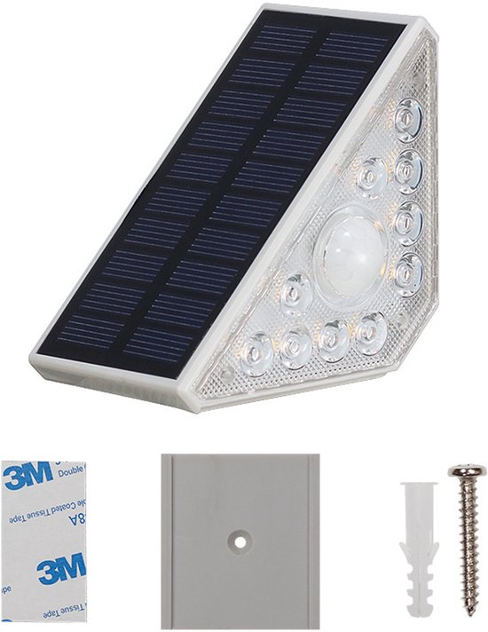 Solarbetriebene Led Treppenbeleuchtung Mit Bewegungsmelder Für Den Außenbereich, 2 Stück, Superhelle Solar Led Treppenbeleuchtung, 550 Lumen, Was