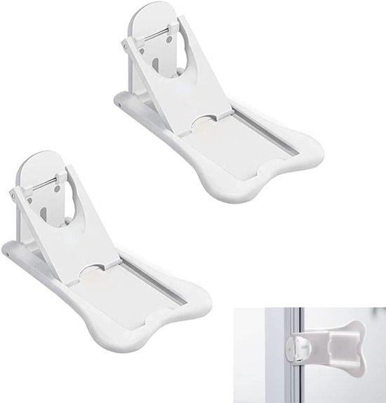 2 Fenstersicherungen Schiebetürstopper Weiß