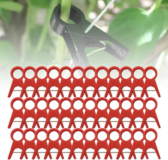 Pflanzenstützclips, Feste Pflanzenstützclips Aus Kunststoff, Wiederverwendbare Kletterclips Für Kletterpflanzen Im Freien, Tomatenstützclips (100