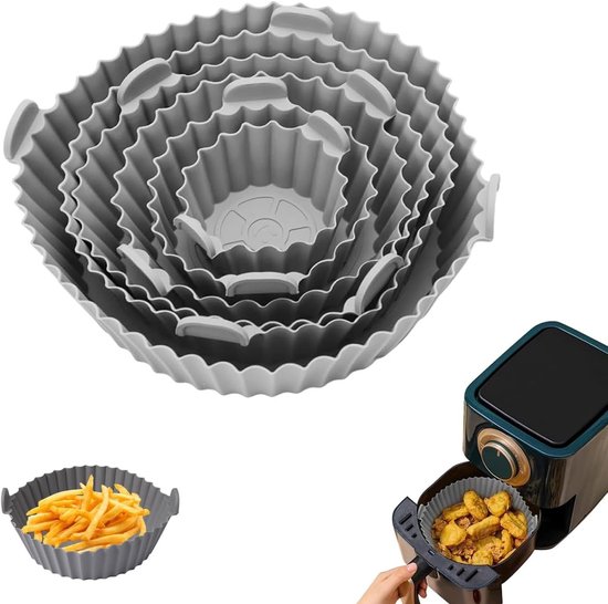6 Teiliger Silikoneinsatz Für Heißluftfritteusen, Silikonform Für Heißluftfritteusen, Silikonform Für Heißluftfritteusen & Grillpfanne Für Heißlu