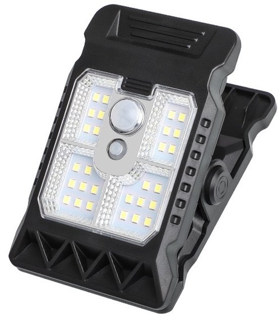 1 Stück 800 Lm Solar Led Lampe Mit Bewegungsmelder Für Den Außenbereich Für Camping, Zelt, Laterne, Klemme, Wand, Wasserdicht, Garten, Cob, Terra