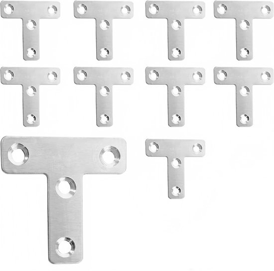 T-förmige Eckverbinder – 10 Stück – Größe S – 4 X 4 Cm – Eckverbinder Für Schränke / Regalträger – Montagehalterungen – Verbindungswinkel