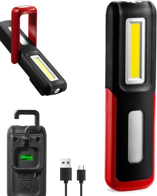 Wiederaufladbare Led Taschenlampe Magnetische Arbeitsleuchte Tragbare Problemleuchte Für Mechaniker Kompakt, Zuverlässig Und Superhell